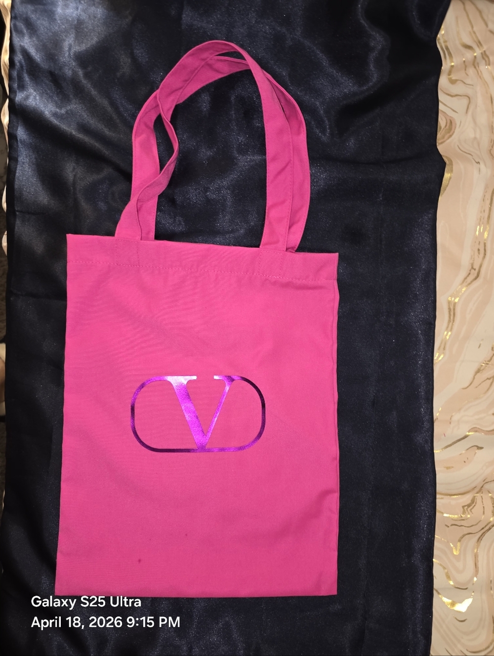 Bright Pink Valentino Tote Bag. NWOT. Still In Plastic